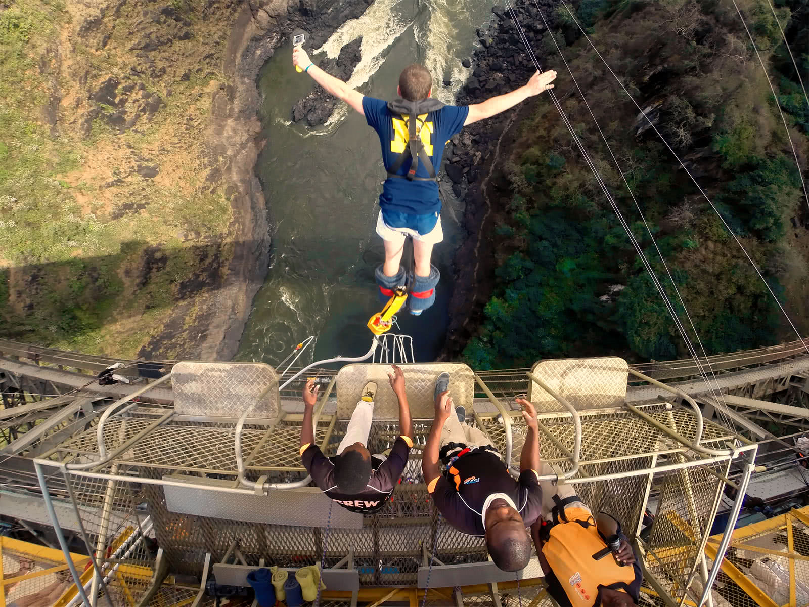 Bungee fly in Victoria falls