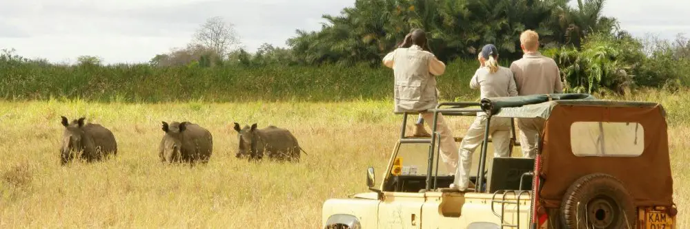 Tourists in one of Kenya's parks