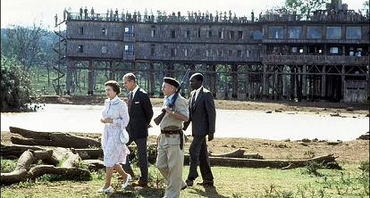 Queen Elizabeth at Treetops hotel in 1983