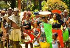 An African wedding dowry ceremony