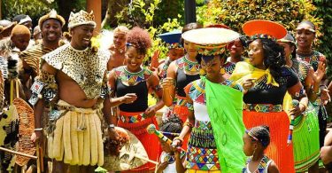 An African wedding dowry ceremony