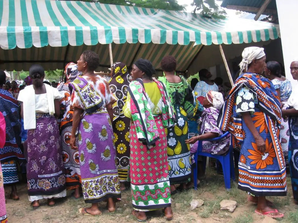 Traditional clothing in Tanzania. 